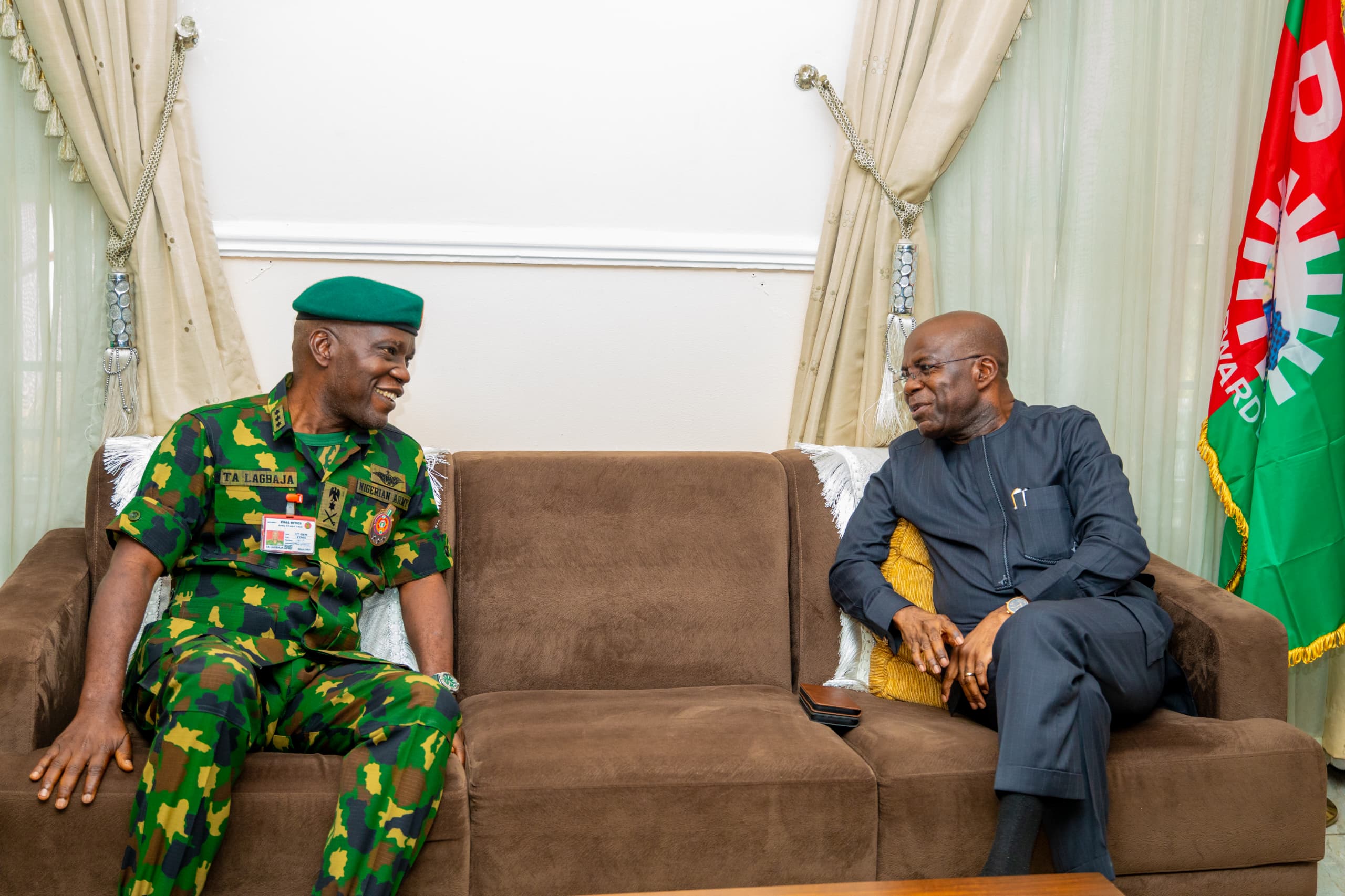 Army Chief Lagbaja Commends Gov Otti’s Leadership, Applauds Improved Security In Abia