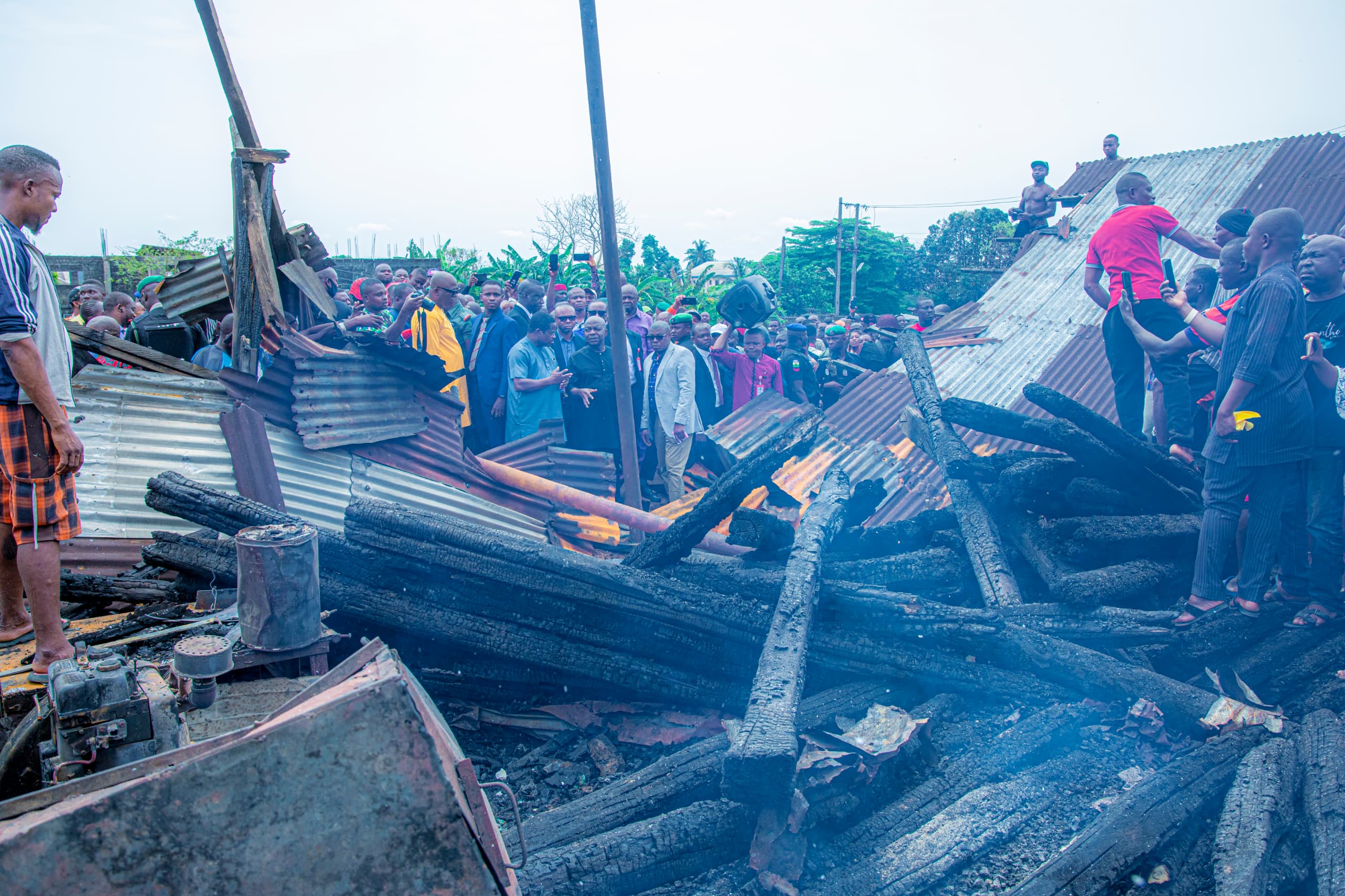 Otti Stresses Safety, Ease Of Movement In Market Designs, Visits Accident Scene In Aba