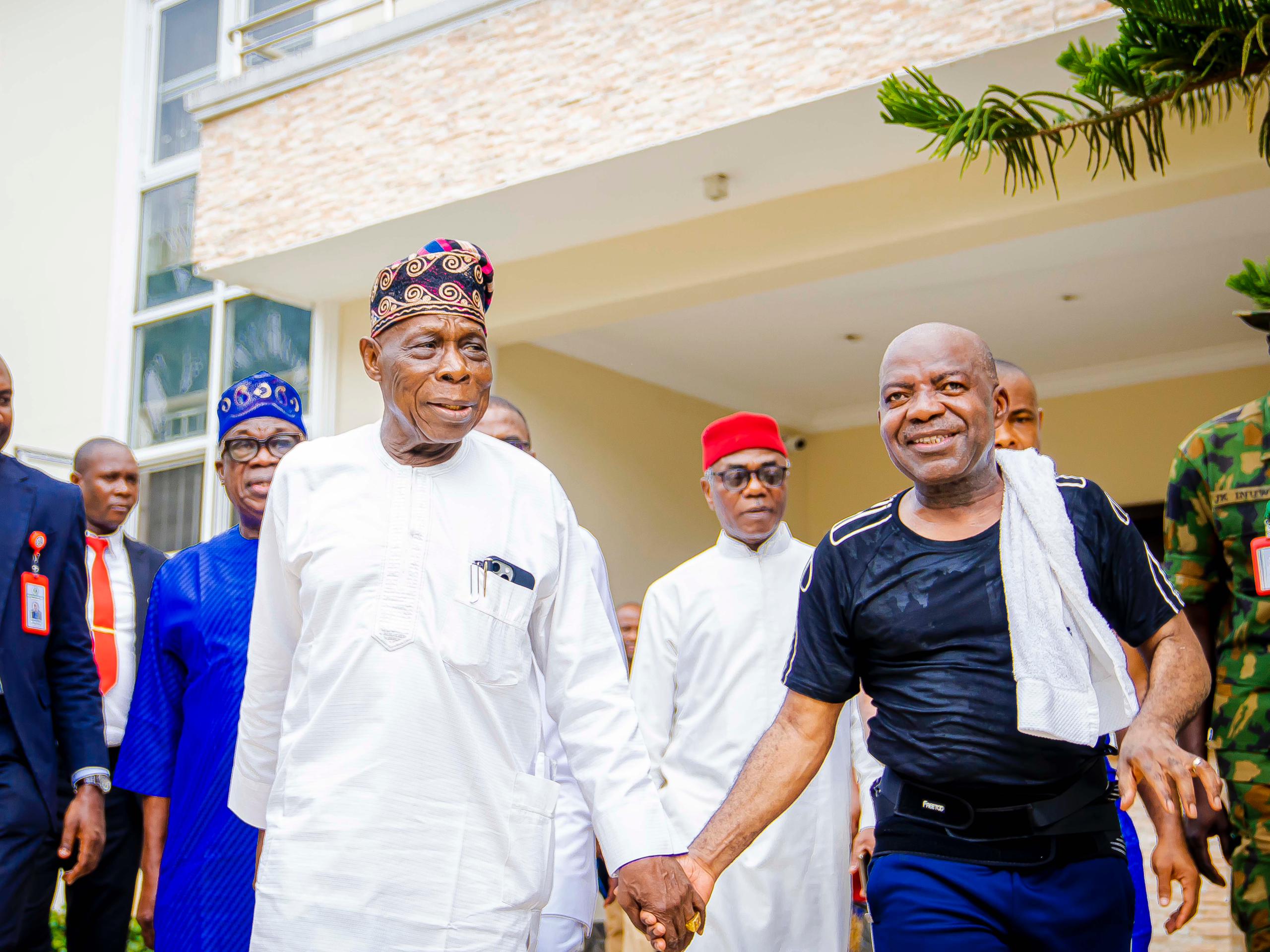 Obasanjo In Abia, Commends Gov Otti For Abolishing Pensions For Former Governors, Deputies
